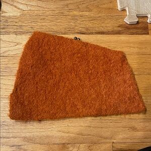 Vintae Rust Orange Fuzzy Clutch